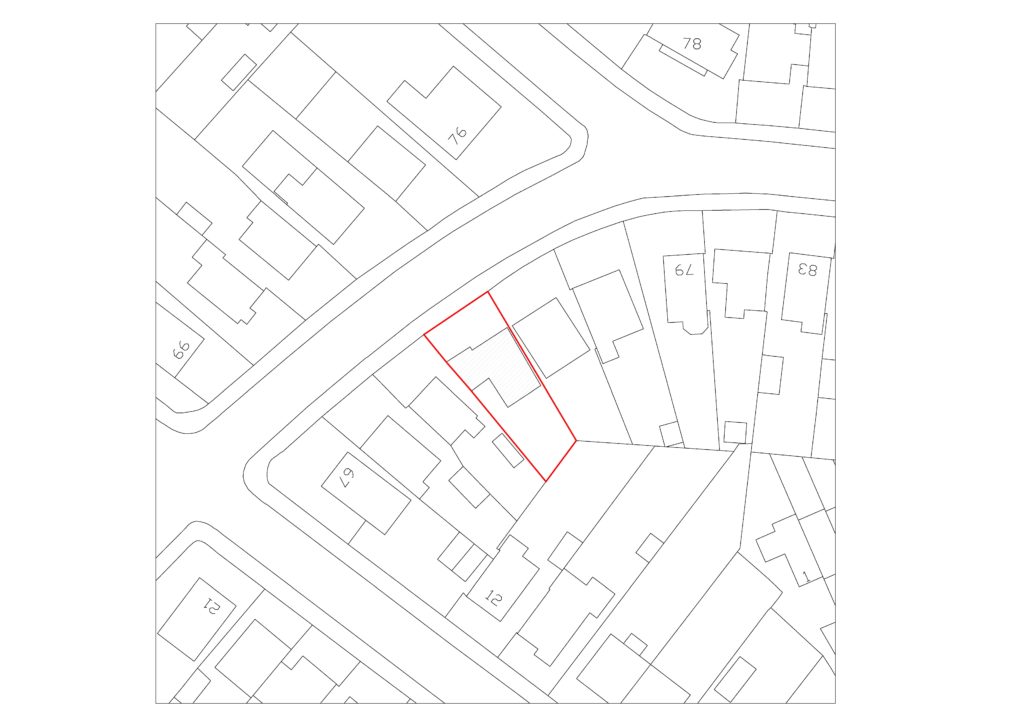 Ordnance Survey Map with Red Border